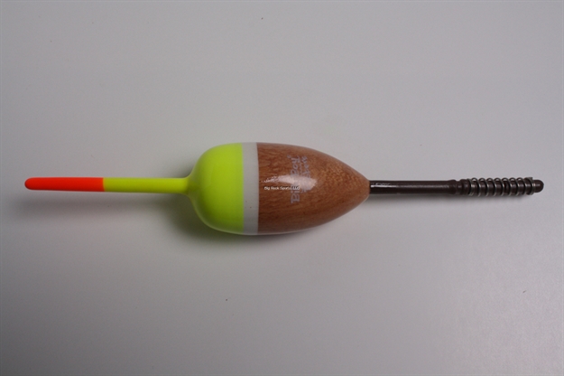 Picture of Billy Boy Balsa Spring Oval Floats 1-1/8" Stain/Chartreuse/Red 36Pk