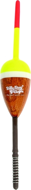 Picture of Billy Boy Balsa Spring Oval Floats 1" Stain/Chartreuse/Red 36Pk