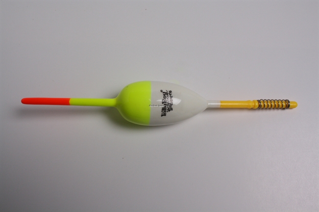 Picture of Billy Boy Oval Balsa Spring Floats 1" White/Chartreuse/Red 36Pk