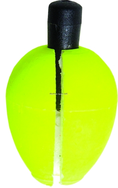 Picture of Billy Boy Slotted Pear Peg Floats 1" Yellow 100Bg