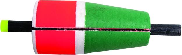 Picture of Billy Boy Slotted Unweighted Popping Float 2" Red/Green 12Pk
