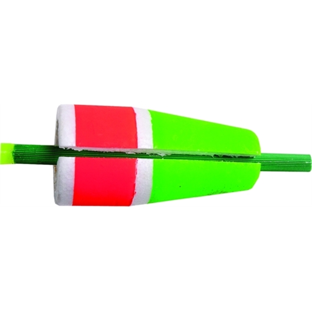 Picture of Billy Boy Slotted Weighted Rattling Popping Float 2" Red/Green 12/Tray