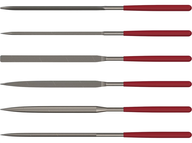 Picture of  Birchwood Casey Gsfs Gunsmithing File Set Red/Silver Carbon Steel 5.50" Long
