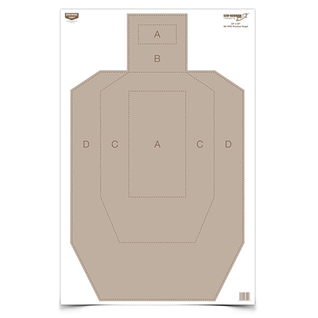 Picture of Birchwood Casey 37025 Eze-Scorer  Ipsc Hanging Paper 23" X 35" Tan Pkg OF 100 37025*