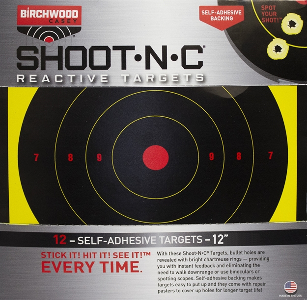 Picture of Birchwood Casey Tdsnc1212pk Target Dispenser  Adhesive Paper 12" Bullseye, Includes Pasters 12 PK BC-TDSNC12-12PK 888151030929
