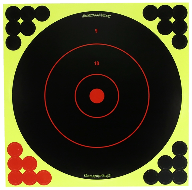 Picture of Birchwood Casey Tdsnc1225pk Target Dispenser  Adhesive Paper 12" Bullseye Includes Pasters 25 Per Pack BC-TDSNC12-25PK 888151030936