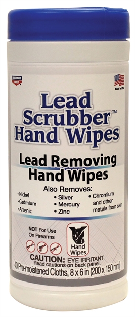 Picture of Birchwood Casey Lead Scrubber Hand Wipes 40 Pre-Moistened Towelettes 32440 029057324402