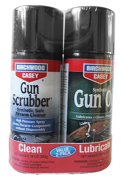 Picture of  Birchwood Casey 33302 Gun Scrubber & Synthetic Gun Oil Combo Pack 10 Oz. Aerosol Can 2 Pack
