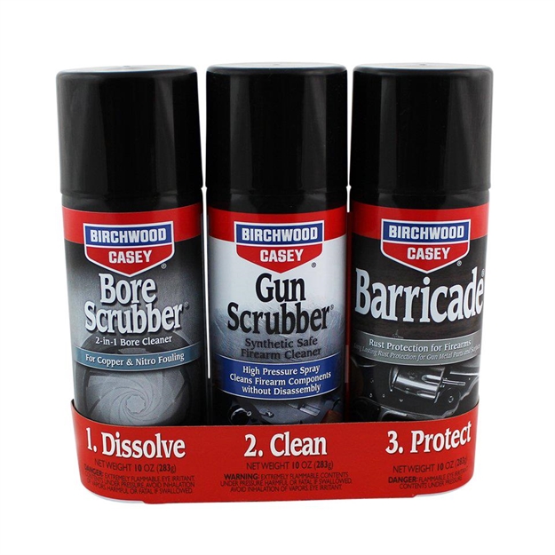 Picture of Birchwood Casey 1,2,3 Gun Scrubber, Bore Scrubber & Barricade Value Pack (*) 33309 029057333091