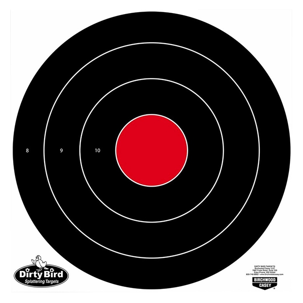Picture of Birchwood Casey 35181 Dirty Bird  Bullseye Tagboard Target 17.25" 100 Per Pkg 35181*