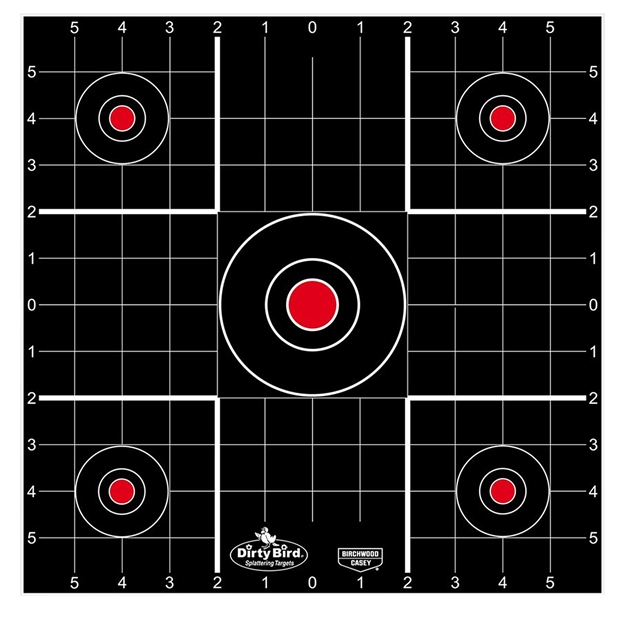 Picture of  Birchwood Casey 35270 Dirty Bird  Bullseye Tagboard Target 12" 100 Per Pkg