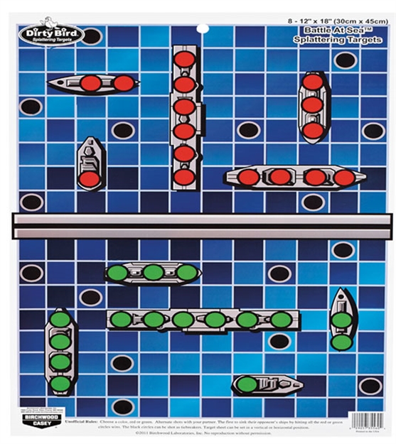 Picture of  Birchwood Casey 35560 Pregame  Self-Adhesive Paper Universal Blue Battle AT Sea 8 Per Pkg 029057355604