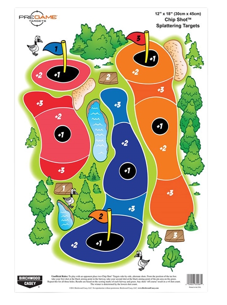 Picture of  Birchwood Casey 35587 Pregame Chip Shot Paper 12" X 18" Golf Course White 100 Per Pack 029057355871