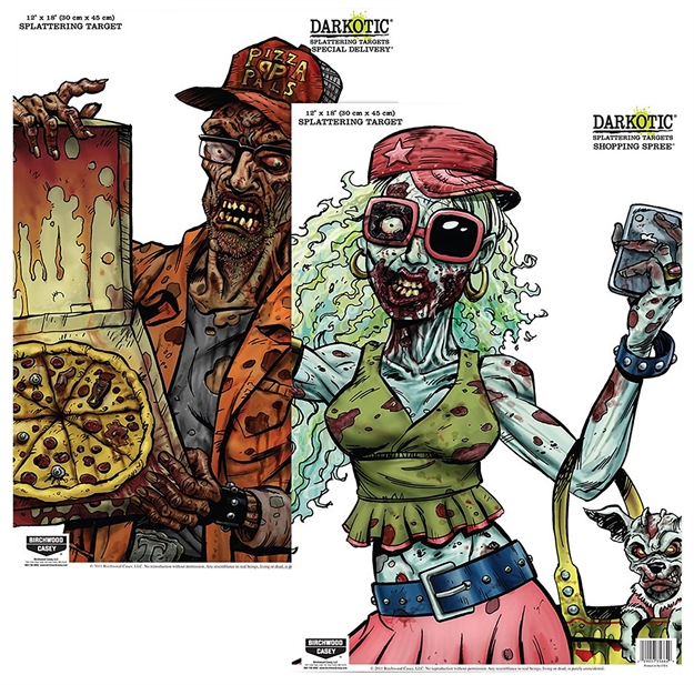 Picture of  Birchwood Casey 35628 Darkotic Combo Pack 18" X 12" Multi-Color Impact Enhancement Splatter Neon Green/White 8 Pack 029057356281