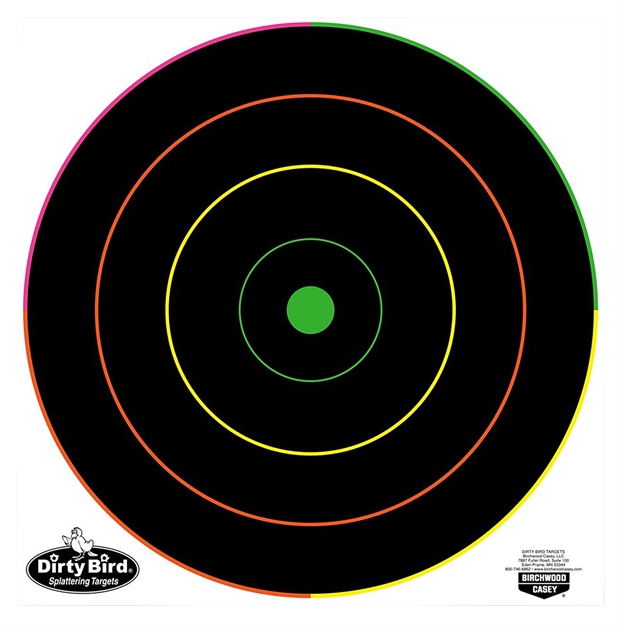 Picture of  Birchwood Casey 35870 Dirty Bird  Bullseye Tagboard Target 12" 100 Per Pkg