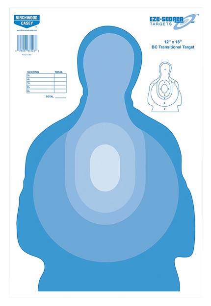 Picture of Birchwood Casey 37009 Eze-Scorer Transition Silhouette Paper Target 12" X 18" 100 Per Pkg