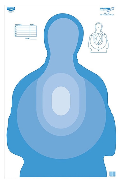 Picture of Birchwood Casey 37024 Eze-Scorer  Silhouette Paper Target 23" X 35" 100 Per Pkg 37024*