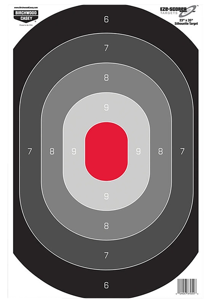 Picture of  Birchwood Casey 37054 Eze-Scorer  Silhouette Paper Target 23" X 35" 100 Per Pkg 029057370546