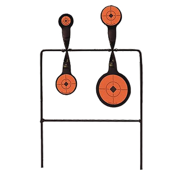 Picture of  Birchwood Casey 46422 World OF Targets Duplex Rimfire Pistol/Rifle Ar500 Steel Black/Orange Bullseye Illustration Impact Enhancement Motion 029057464221