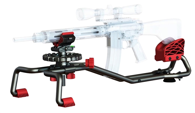 Picture of Birchwood Casey Bravo Shooting Rest/Steel Frame/3.5In Adj Elev/3.5In Adj Various Rifles/Ambidextrous/Fits AR And AK High Mag BC-BSR