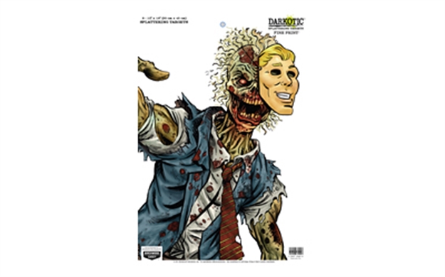 Picture of  Birchwood Casey 35645 Darkotic Fine Print Zombie Lawyer Paper Hanging Universal 12" X 18" Multi-Color Impact Enhancement Splatter 8 Per Pkg 029057356458
