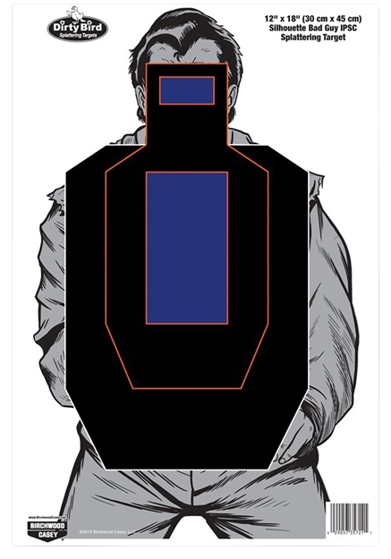 Picture of  Birchwood Casey 35728 Dirty Bird  Silhouette Tagboard Hanging Universal 12" X 18" Black/Blue/White 8 Per Pkg