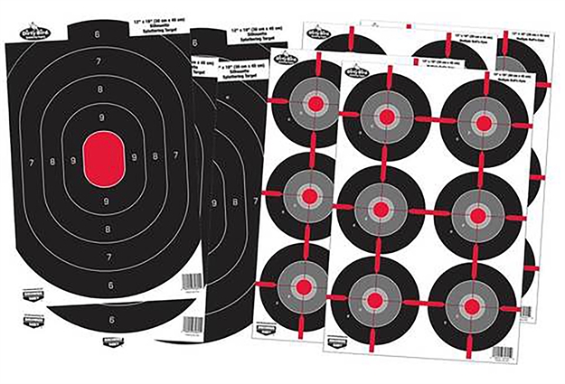 Picture of  Birchwood Casey 35725 Dirty Bird Combo Pack Silhouette/Bullseye Paper Target 12" X 18" 8 Per Pkg