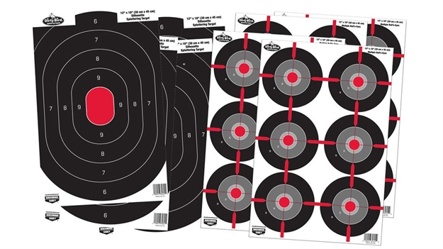 Picture of  Birchwood Casey 35725 Dirty Bird Combo Pack Silhouette/Bullseye Paper Target 12" X 18" 8 Per Pkg 029057357257