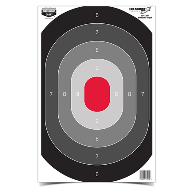 Picture of Birchwood Casey Eze-Scorer 23" X 35" Oval Silhouette 5 Paper Targets (Folded) 37053