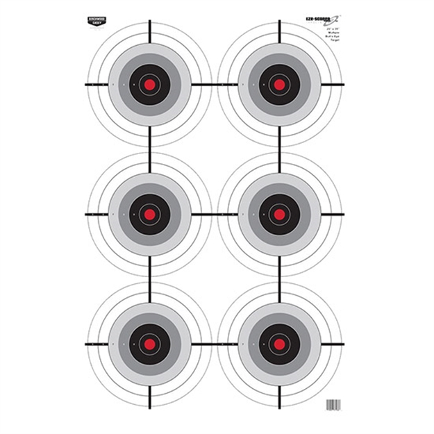 Picture of Birchwood Casey Eze-Scorer 23" X 35" Multiple Bull's-Eye Paper Target - 100 Sheet Pack 37038*