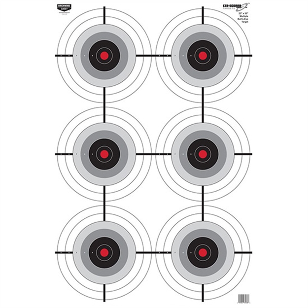 Picture of Birchwood Casey Eze-Scorer 23" X 35" Multiple Bull's-Eye - 5 Paper Targets (Folded) 37037