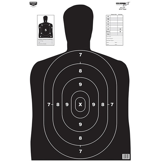 Picture of  Birchwood Casey 37020 Eze-Scorer Bc-27 Silhouette Paper Hanging 23" X 35" Black 5 Pack