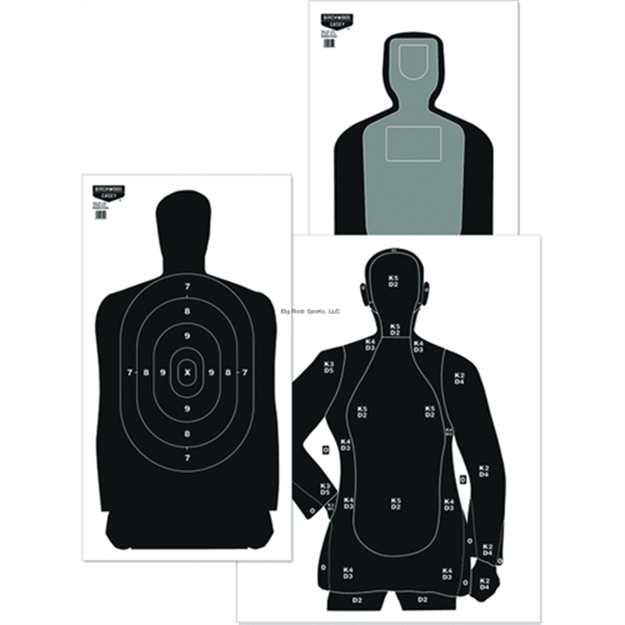 Picture of Birchwood Casey Eze-Scorer Tq-19 24X42 Silhoutte Target 100 Pack