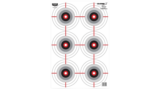 Picture of  Birchwood Casey 37063 Eze-Scorer  Bullseye Paper 12" X 18" Black/White Pkg OF 100 029057370638