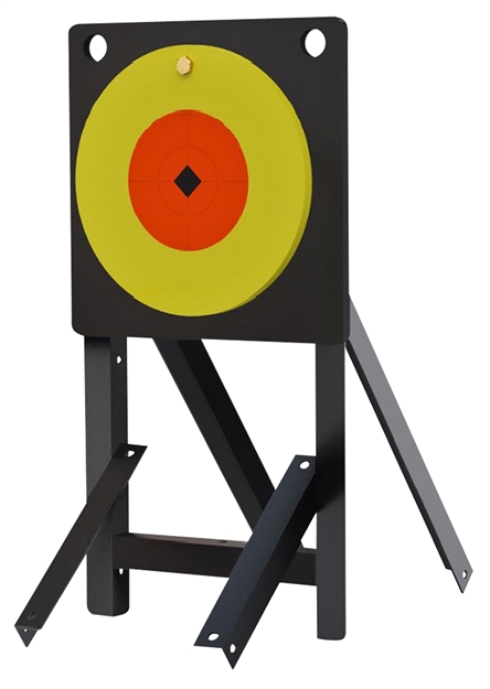 Picture of Birchwood Casey Lcsplr Large Range Spoiler Alert 10" Orange/Yellow Ar500 Steel Bullseye 0.50" Thick Includes Crosshair Sticker BC-LCSPLR 888151031124