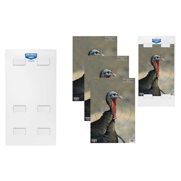 Picture of  Birchwood Casey 35423 Pregame Tablock Kit Turkey Tagboard For Use With Shotgun, Multi-Color Includes Stand 3 Per Pkg