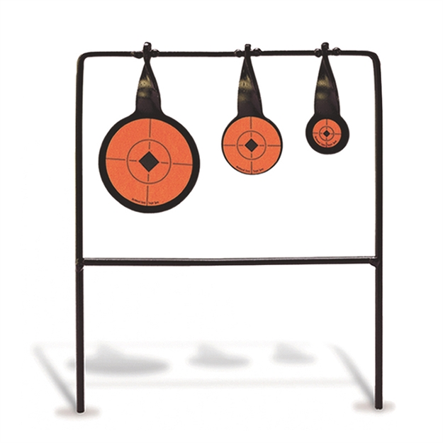 Picture of  Birchwood Casey 46322 World OF Targets Qualifier Rimfire Pistol/Rifle Ar500 Steel Black/Orange Bullseye Illustration Impact Enhancement Motion