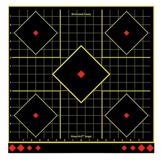 Picture of  Birchwood Casey 34177 Shoot-N-C Reactive Target Diamond Paper Target 17.75" 100 Per Pack 029057341775
