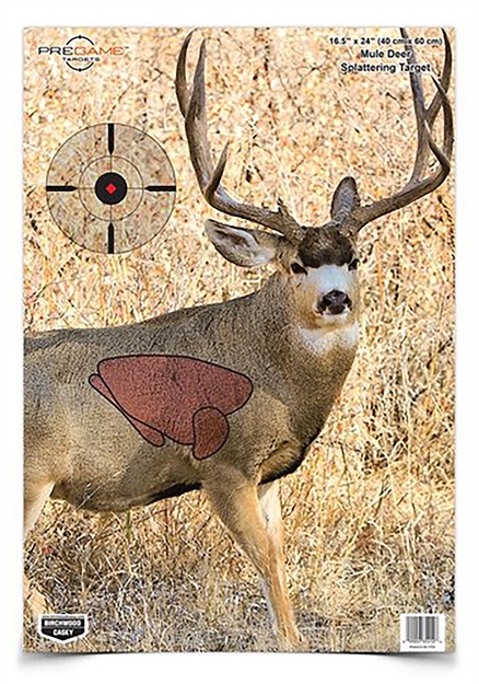 Picture of  Birchwood Casey 35402 Pregame  Mule Deer Paper Target 16.50" X 24" 3 Per Pkg
