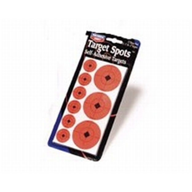 Picture of  Birchwood Casey 33902 Target Spots  Self-Adhesive Paper Black/Orange 2" Bullseye 90 Pack