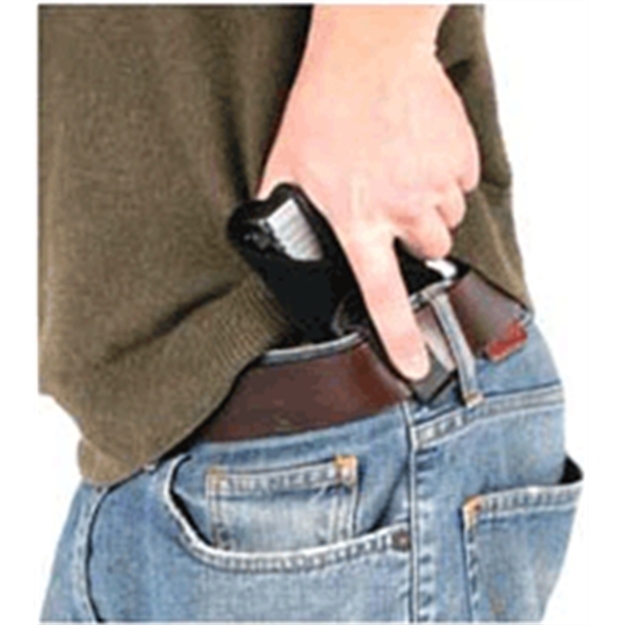 Picture of Blackhawk 73Ip02bkl Inside The Pants  Iwb Size 02 Black Suede Belt Clip Fits Med/Intermediate DA Fits 4" Barrel Left Hand 73IP02BK-L 648018090851