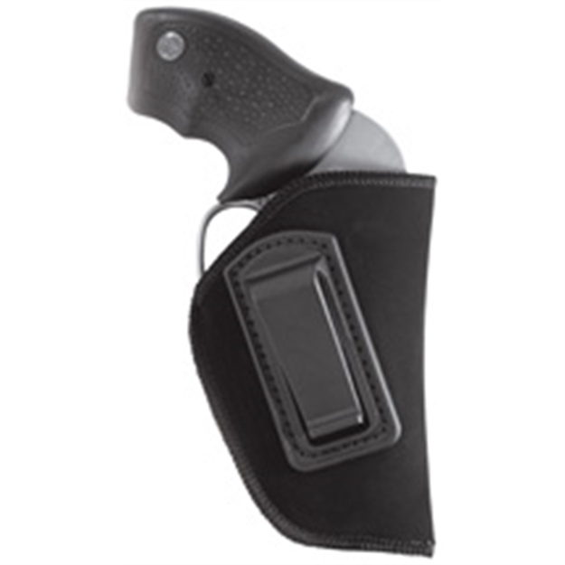 Picture of  Blackhawk 73Ip02bkr Inside The Pants  Iwb Size 02 Black Suede Belt Clip Fits Med/Intermediate DA Revolver Fits 4" Barrel Right Hand