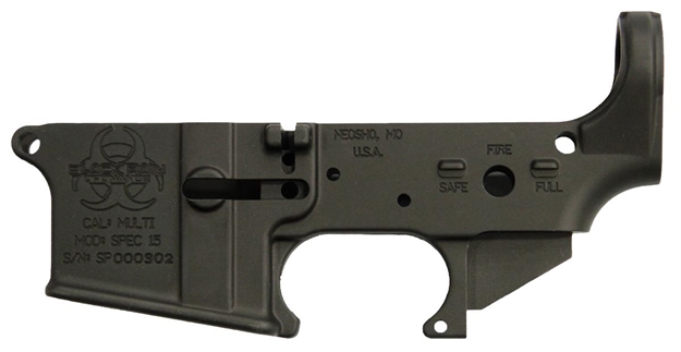 Picture of  Black Rain Brospec15lr Spec15 Forged Lower Multi-Caliber 7075-T6 Aluminum Black Anodized For Ar-Platform