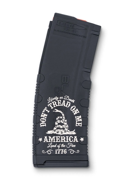 Picture of Black Rain Ordnance Mag30donttread Magazine  30Rd 223 Rem/5.56 Nato Don't Tread ON ME Engraving Fits Ar-15 Platform BRO-MAG30-DONTTREAD