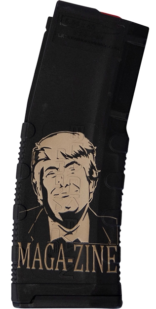 Picture of  Black Rain Ordnance Mag30trumpmagazne Magazine  30Rd 223 Rem/5.56 Nato Trump Maga-Zine Engraving Fits Ar-15 Black Polymer