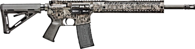 Picture of Black Rain Ordnance Rain Spec+ Crypt Rifle 300Blk 16" Black Skulls 30Rd