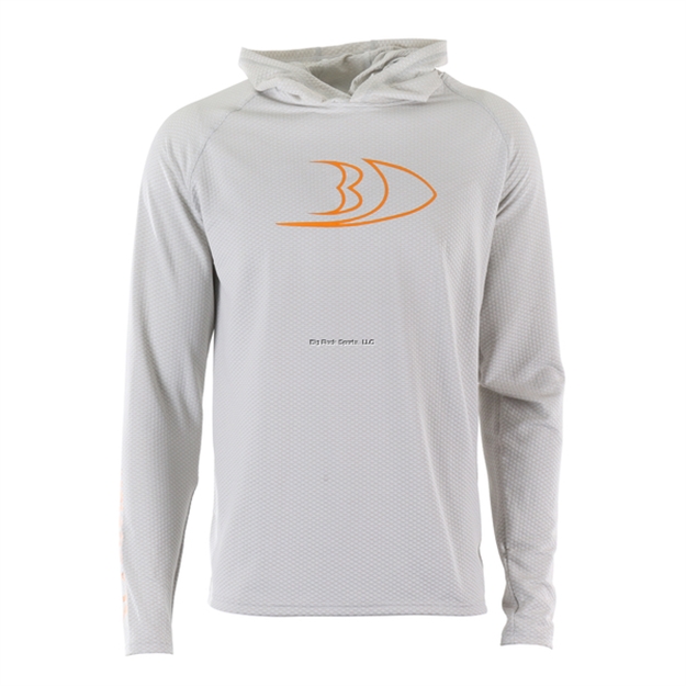 Picture of Blackfish Coolcore Upf Angler Sun Hoodie - Fin (Grey/Orange) Size M
