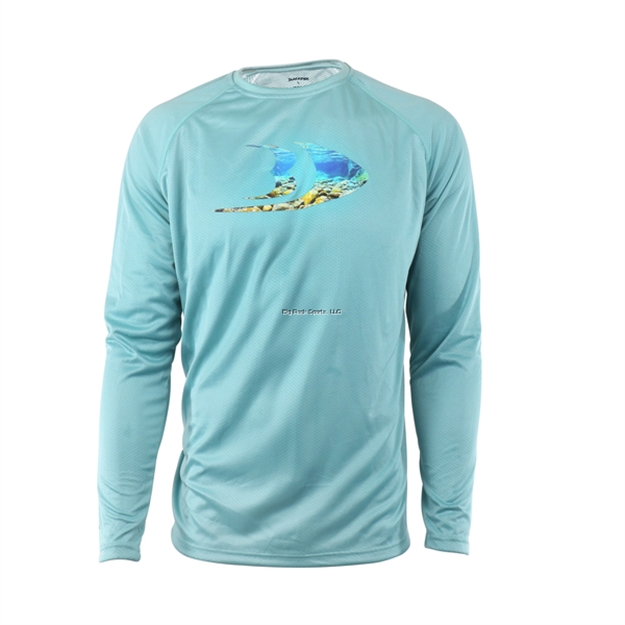 Picture of Blackfish Coolcore Upf Guide Long Sleeve - Splash (Nile Blue) Size M