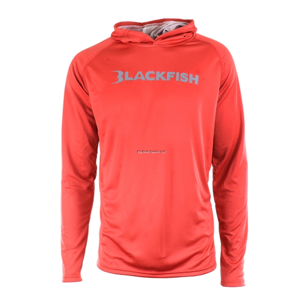 Picture of Blackfish Coolcore Upf Guide Sun Hoodie - Red Size M