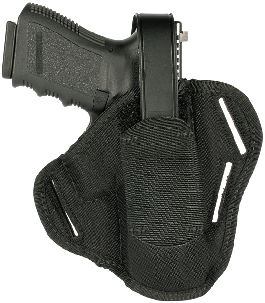 Picture of Blackhawk 40Cp01bk Pancake  Owb Size Cordura Nylon Black Nylon Belt Slide Fits Medium Frame Auto .32/.380 Fits 3-4" Barrel Ambidextrous 40PC01BK
